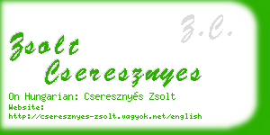 zsolt cseresznyes business card